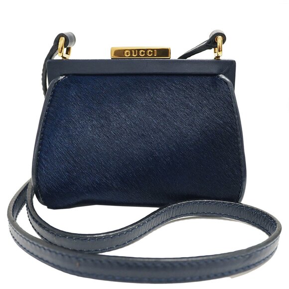 GUCCI Blue Pochette Shoulder Bag